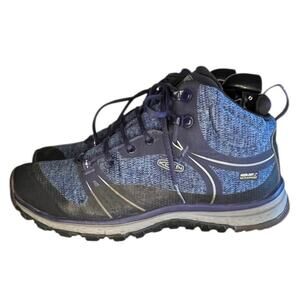 KEEN Womens Terradora II Mid Waterproof Hiking Boots Size 7.5 Blue Black
